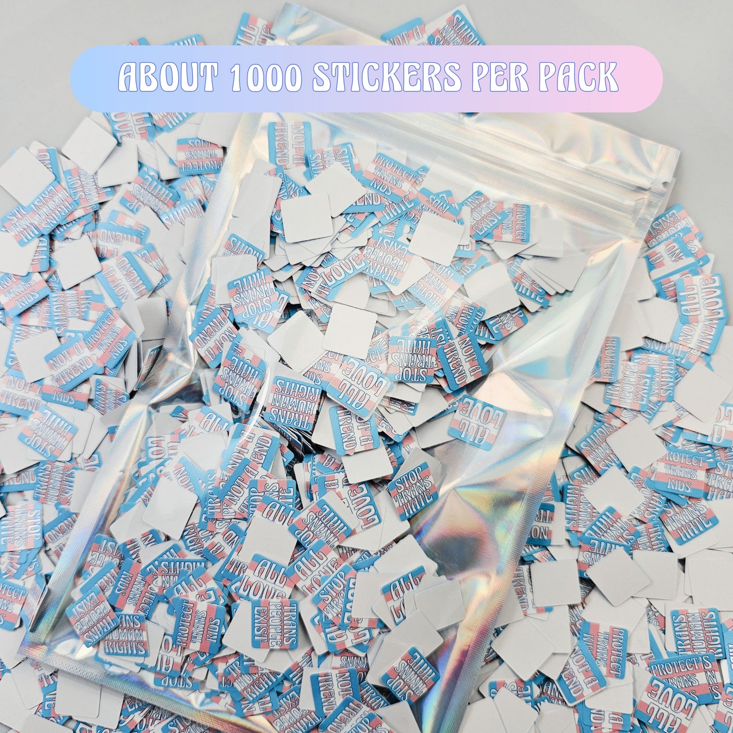 Trans Rights Sticker Sprinkles | Anti-Trump Mini Protest Stickers | Pro-LGBTQ+ Pride | Protect Trans Kids Stickers | Tiny Political Stickers