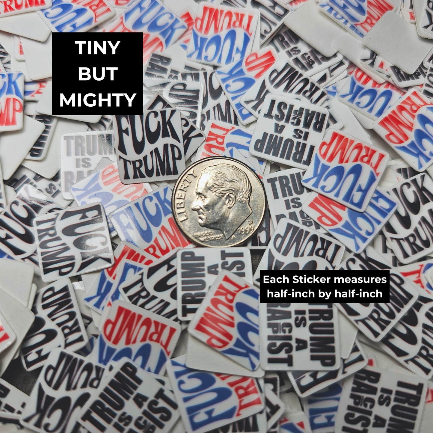 Anti-Trump CONfetti Stickers | Fuck Trump Sticker Sprinkles | Trump Sucks | FDT | Anti-Trump Sticker | Mini Protest Stickers