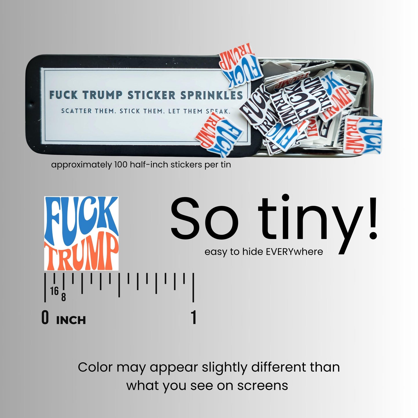 Anti-Trump CONfetti Stickers | Fuck Trump Sticker Sprinkles | Trump Sucks | FDT | Anti-Trump Sticker | Mini Protest Stickers