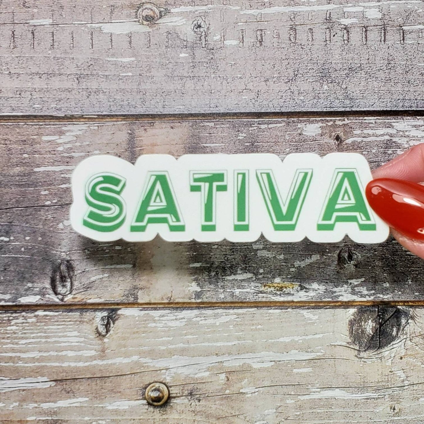 Sativa Weed Sticker, Cannabis Sticker, Marijuana Sticker, 420 Decal, Gift for Stoner, Pothead Sticker