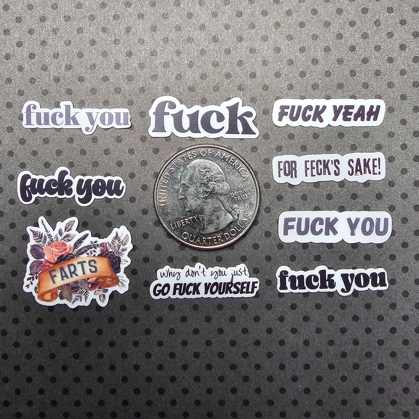Mini Bad Word Stickers Pack | Swear Stickers | Fuck Stickers | Best Friend Gift | Roommate Gift | Custom Sticker Pack