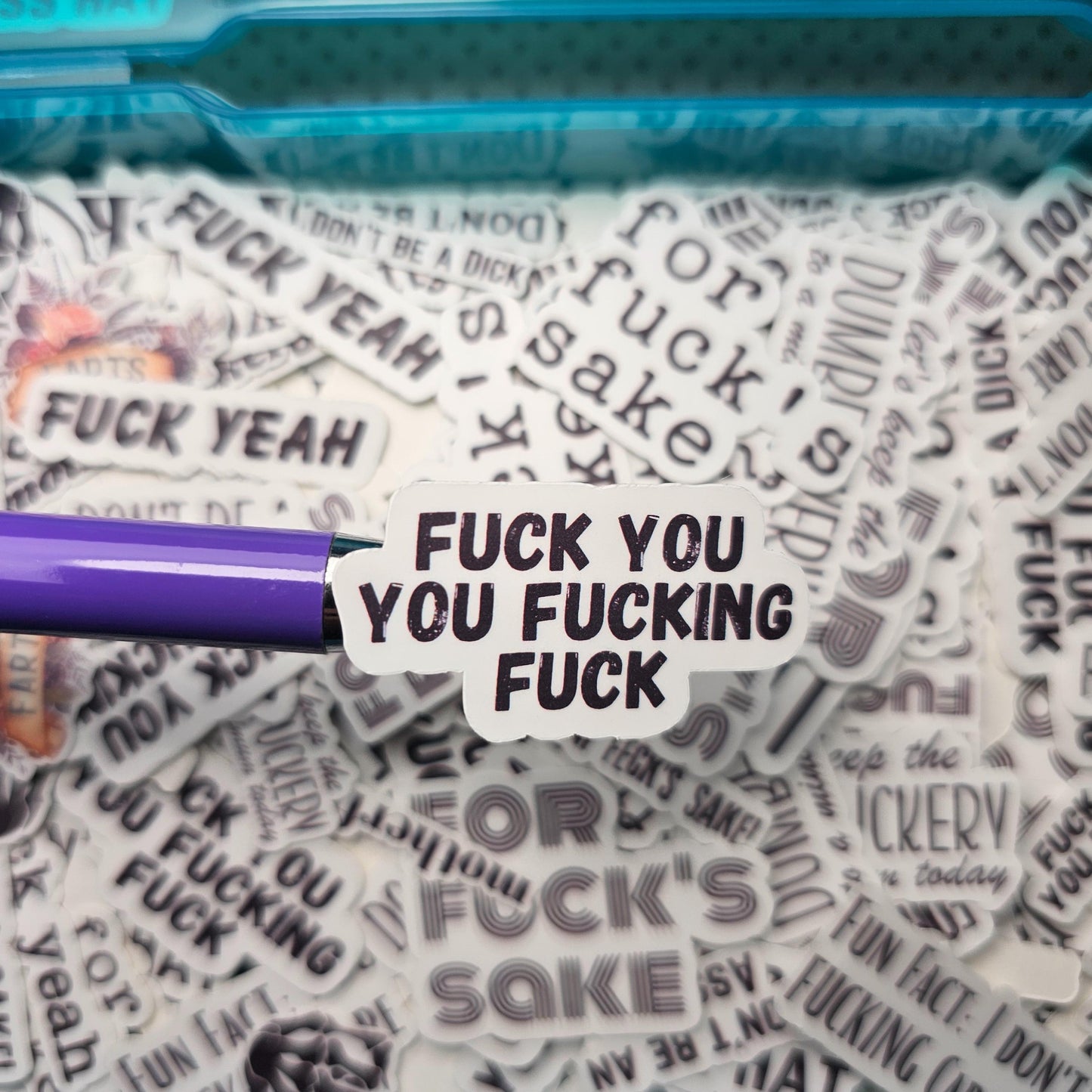 Mini Bad Word Stickers Pack | Swear Stickers | Fuck Stickers | Best Friend Gift | Roommate Gift | Custom Sticker Pack