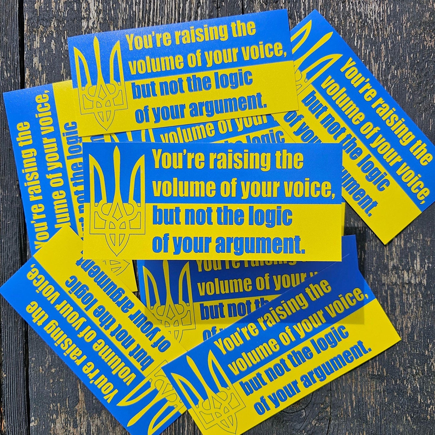 Ukraine Strong Bumper Sticker | 1 dollar Donated per Sale to Olena Zelenska Foundation | Stand with Ukraine | Volodymyr Zelenskyy Quote