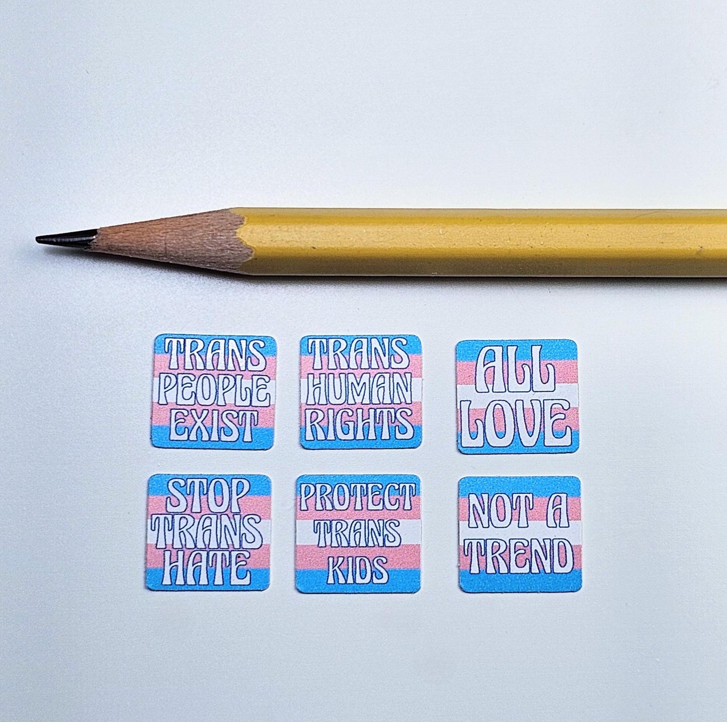 Trans Rights Sticker Sprinkles | Anti-Trump Mini Protest Stickers | Pro-LGBTQ+ Pride | Protect Trans Kids Stickers | Tiny Political Stickers