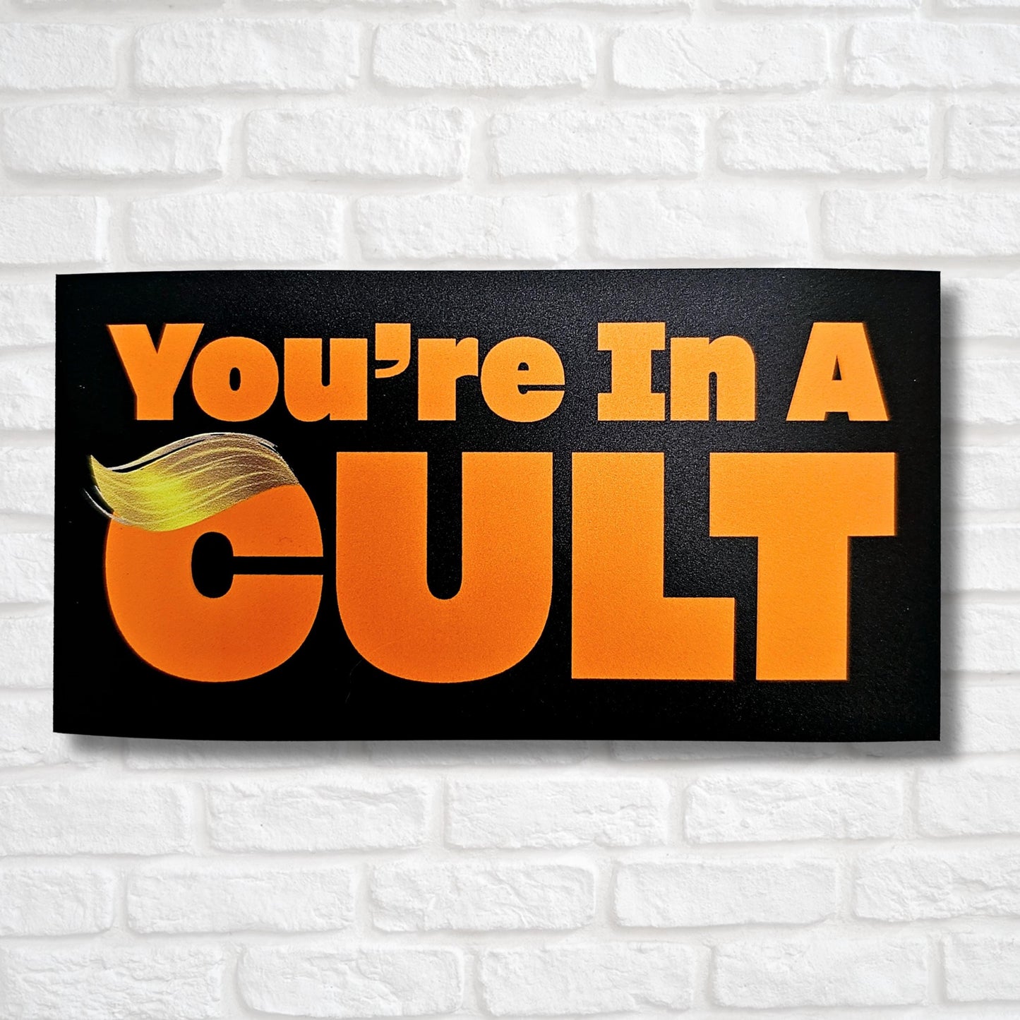 Anti-Trump Stickers | Fuck Trump Sticker | Anti Maga Bumper Sticker | Trump Sucks | FDT | Anti-Trump Sticker | You're in a Cult