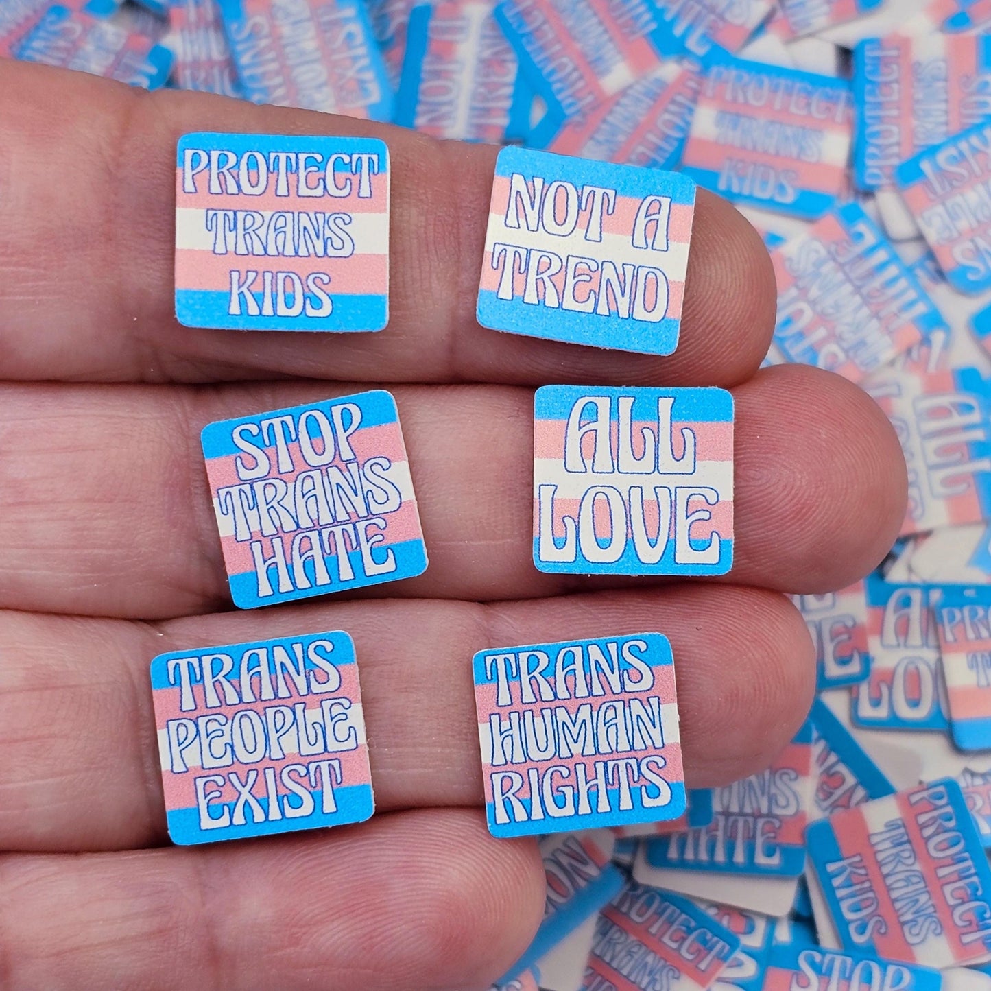 Trans Rights Sticker Sprinkles | Anti-Trump Mini Protest Stickers | Pro-LGBTQ+ Pride | Protect Trans Kids Stickers | Tiny Political Stickers