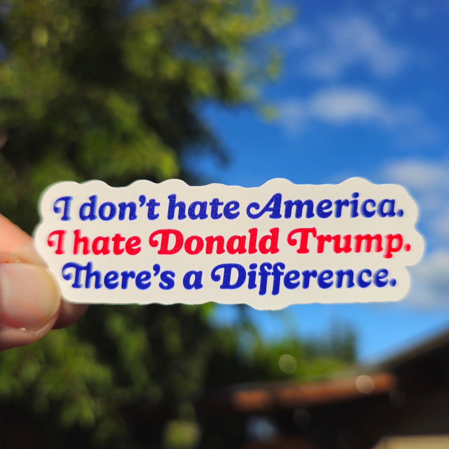 Anti-Trump Sticker | Pro America Decal | Anti MAGA | Pro Democracy | Political Protest Vinyl