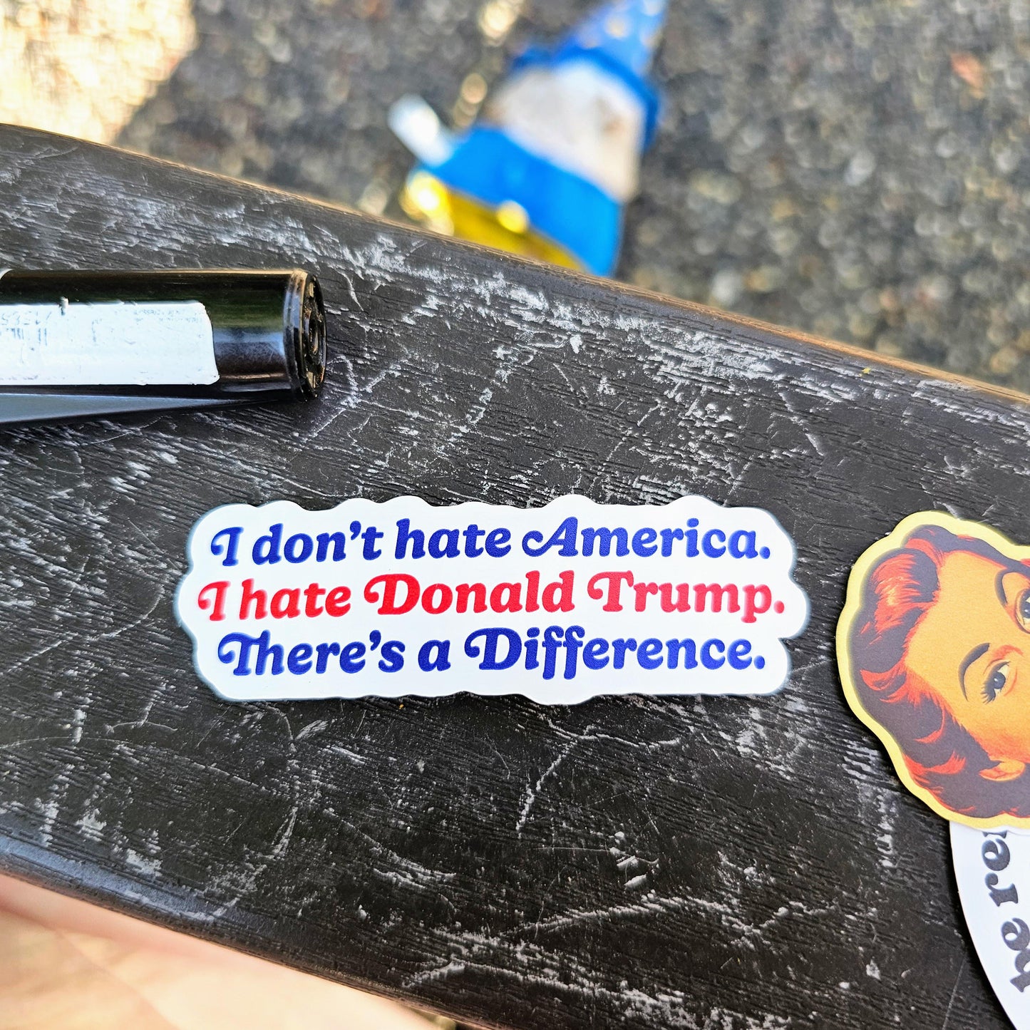 Anti-Trump Sticker | Pro America Decal | Anti MAGA | Pro Democracy | Political Protest Vinyl