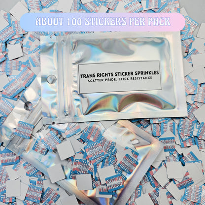 Trans Rights Sticker Sprinkles | Anti-Trump Mini Protest Stickers | Pro-LGBTQ+ Pride | Protect Trans Kids Stickers | Tiny Political Stickers