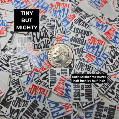 Anti-Trump CONfetti Stickers | Fuck Trump Sticker Sprinkles | Trump Sucks | FDT | Anti-Trump Sticker | Mini Protest Stickers