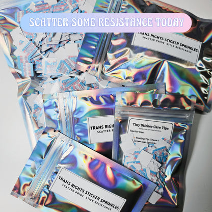 Trans Rights Sticker Sprinkles | Anti-Trump Mini Protest Stickers | Pro-LGBTQ+ Pride | Protect Trans Kids Stickers | Tiny Political Stickers