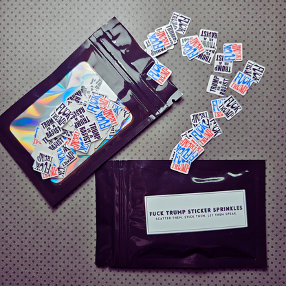 Anti-Trump CONfetti Stickers | Fuck Trump Sticker Sprinkles | Trump Sucks | FDT | Anti-Trump Sticker | Mini Protest Stickers