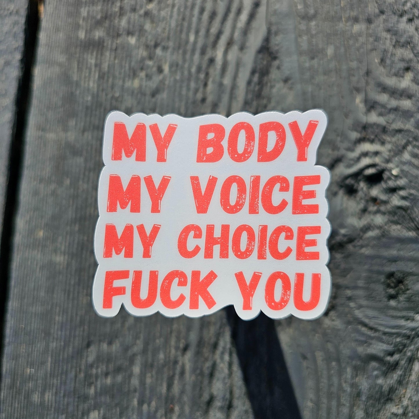 My Body My Choice Sticker | Feminist Statement | Pro Choice Vinyl Sticker | Women's Rights | Consent Matters | Activism