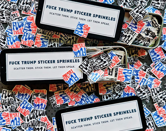 Fuck Trump Sticker Sprinkles | Trump Sucks | FDT | Anti-Trump Sticker | Mini Protest Stickers