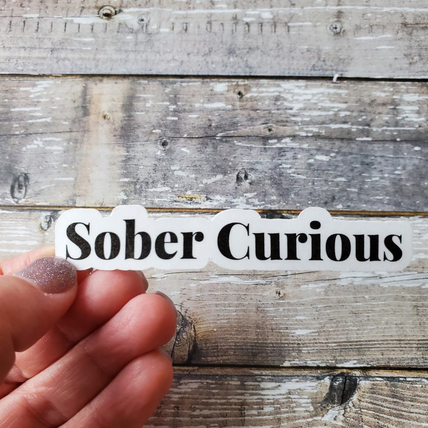 Sober Curious Sticker, Dry January Sticker, Clean Living Sticker, Positive Vibes Die Cut Sticker