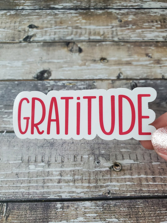 Gratitude Sticker, Be Grateful Sticker, Mental Health Decal, Manifestation Sticker