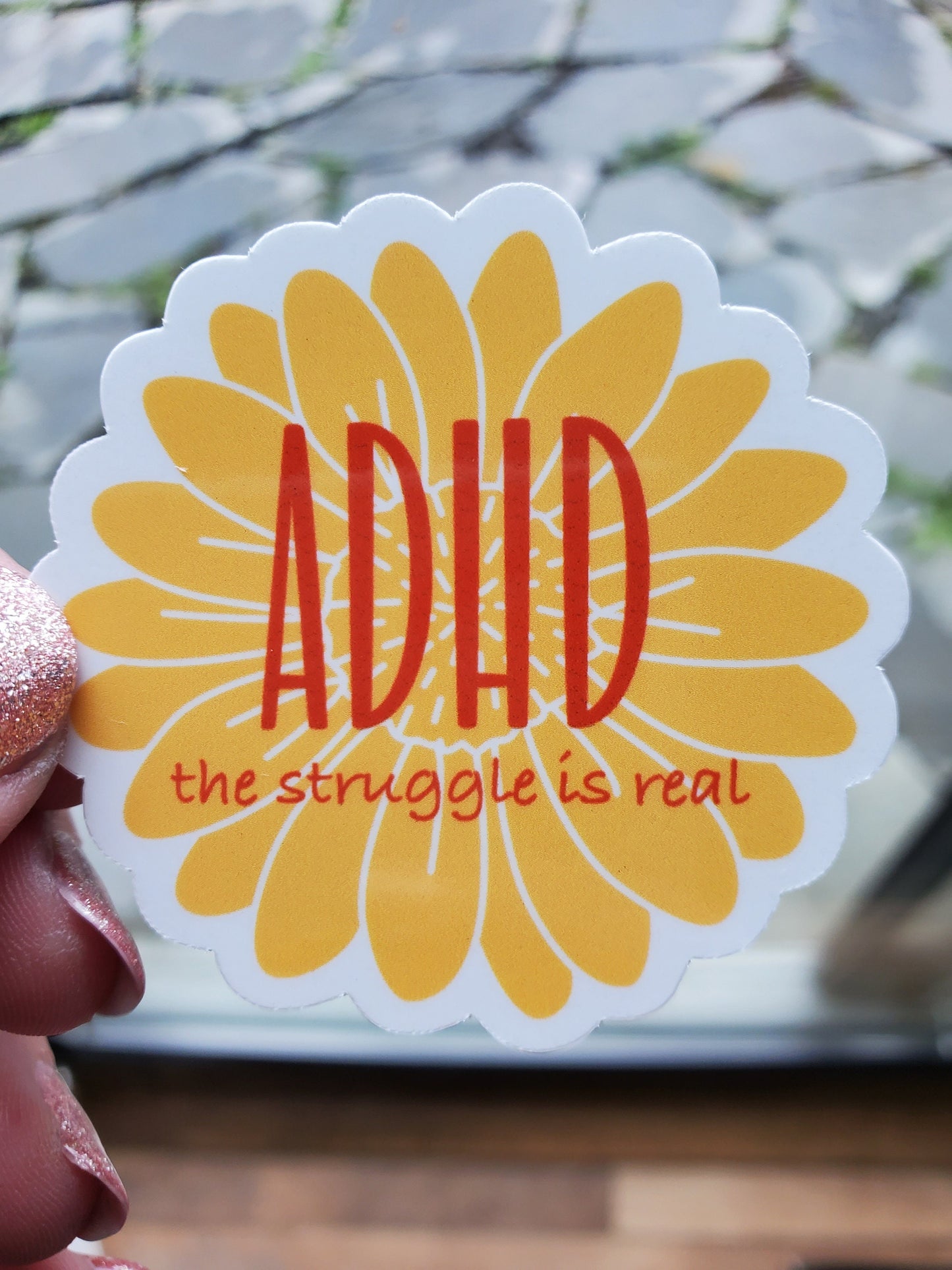 ADHD Sticker, ADHD Problems Sticker, The Struggle is Real Decal, ADHD Humor Sticker