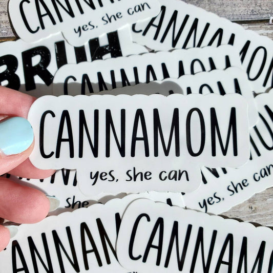 Cannamom Sticker, Cannabis Sticker, Marijuana Mom Sticker