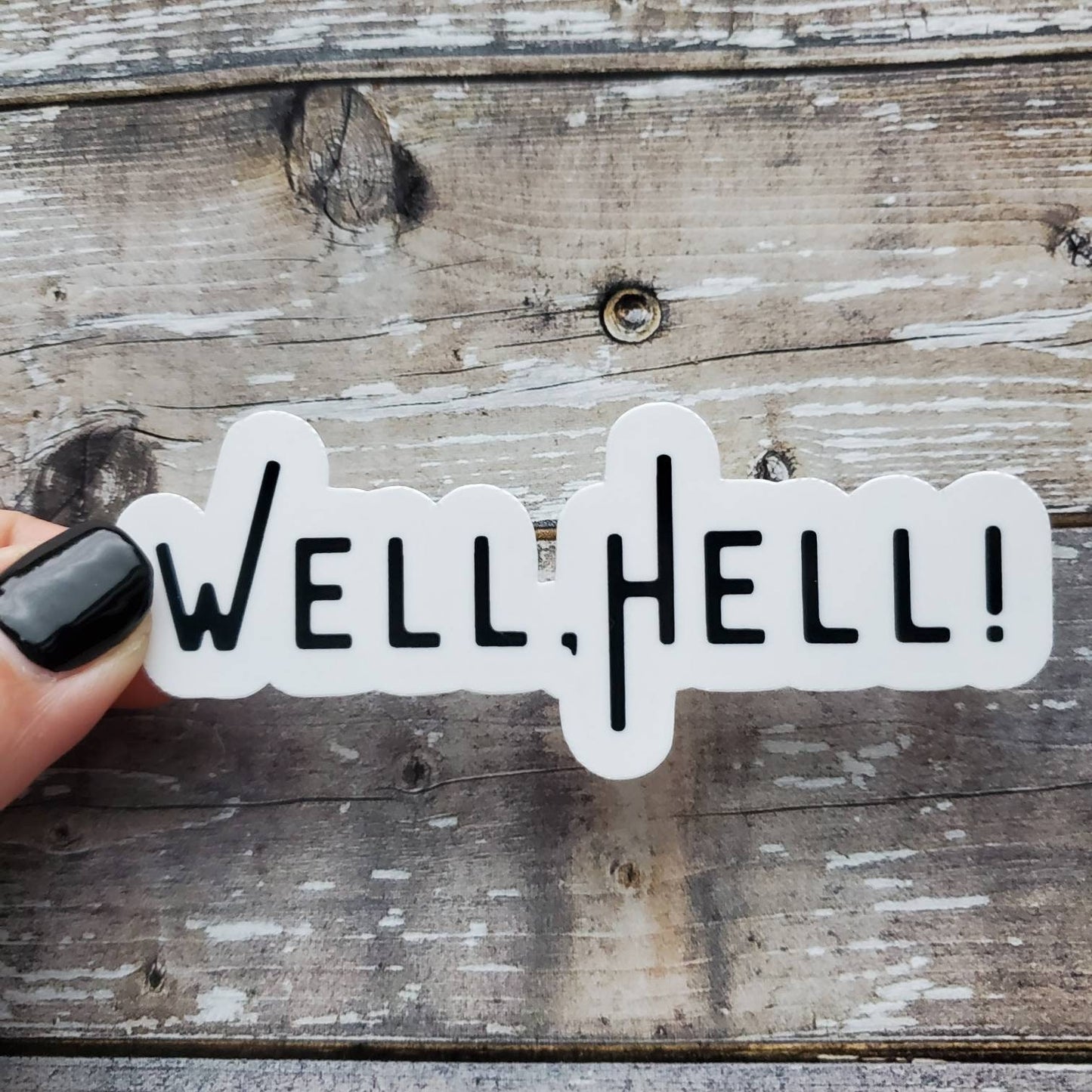 Well Hell Sticker, Well Shit Sticker, Funny Sticker, Obscene Sticker, WTF Sticker