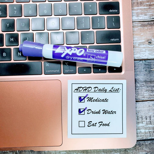 ADHD Sticker, ADHD To Do List Sticker, Take Your Meds Sticker, Drink Water Decal, Mental Health, Self Care