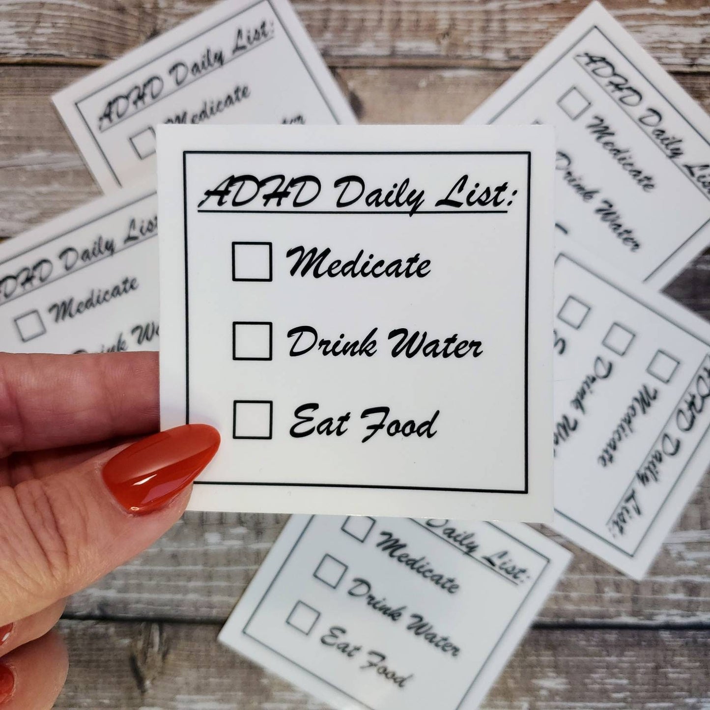 ADHD Sticker, ADHD To Do List Sticker, Take Your Meds Sticker, Drink Water Decal, Mental Health, Self Care
