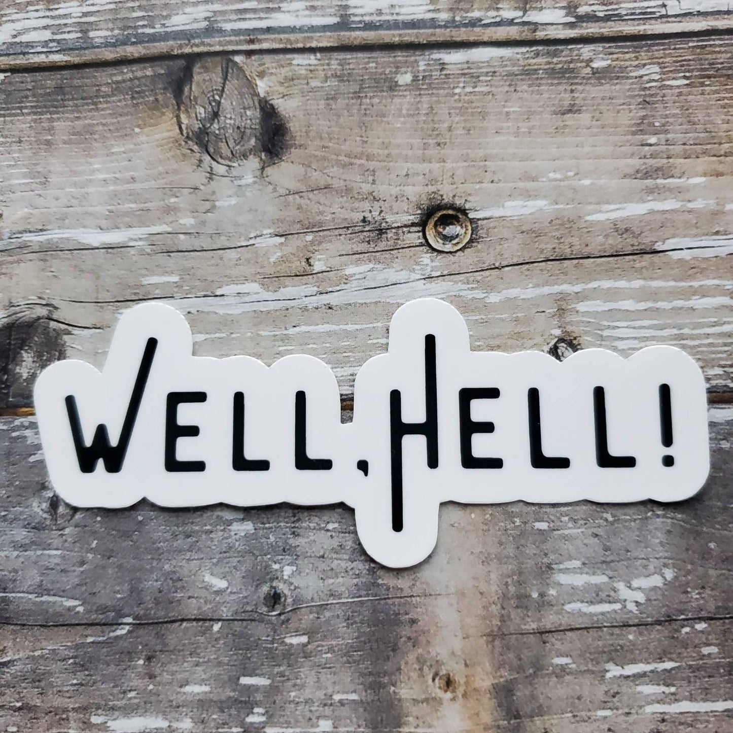 Well Hell Sticker, Well Shit Sticker, Funny Sticker, Obscene Sticker, WTF Sticker