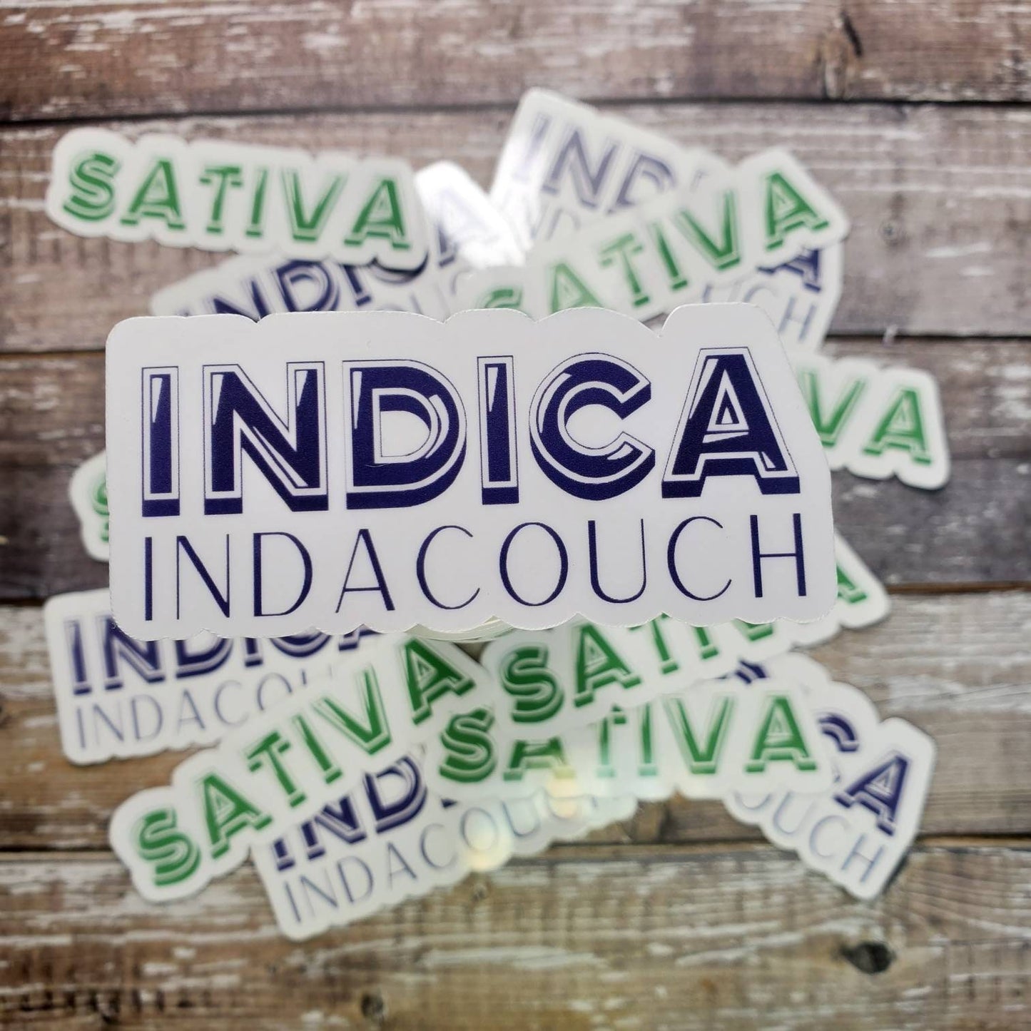 Indica Weed Sticker, In da Couch Cannabis Sticker, Marijuana Sticker, Weed Sticker