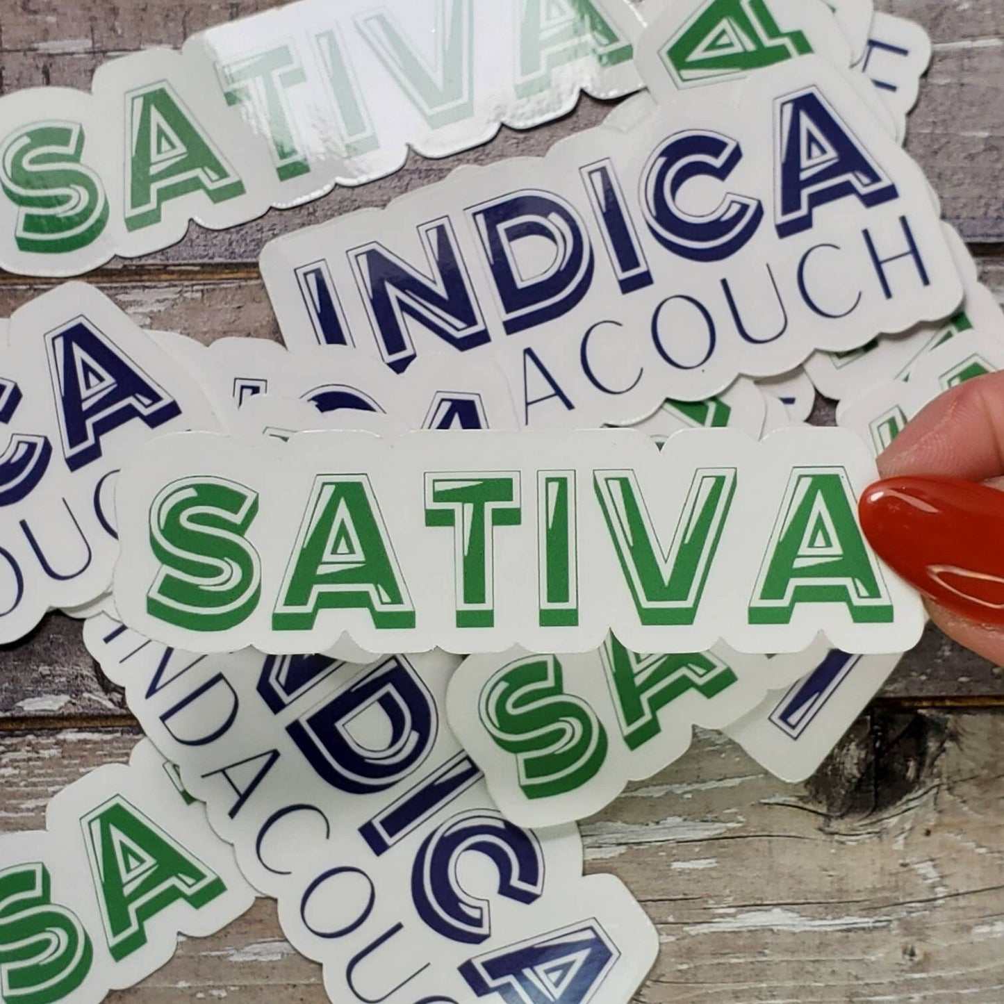 Sativa Weed Sticker, Cannabis Sticker, Marijuana Sticker, 420 Decal, Gift for Stoner, Pothead Sticker