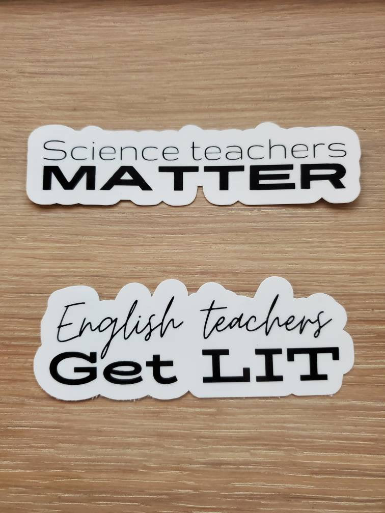 English Teacher Sticker, Teacher Sticker, English Teachers Get Lit Sticker
