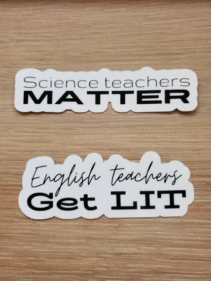 English Teacher Sticker, Teacher Sticker, English Teachers Get Lit Sticker