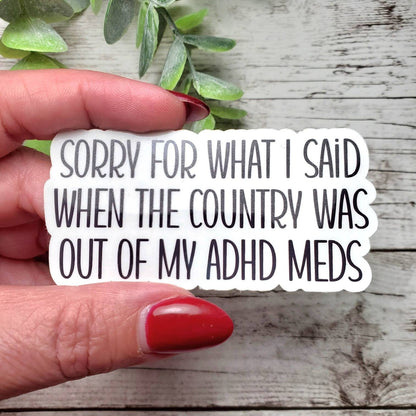 ADHD Sticker Pack - Funny & Relatable ADHD Problems for Laptops, Journals, ADHD Meds - Perfect Gift