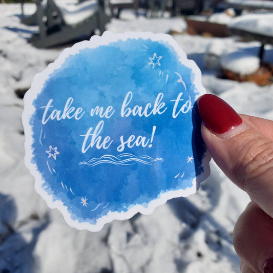 Beach Sticker, Back to the Beach Decal, Sea Sticker, Beach Bum Surf Sticker