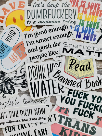 ADHD Sticker, ADHD Problems Sticker, ADHD Piles Sticker, Can't Remember Shit Sticker