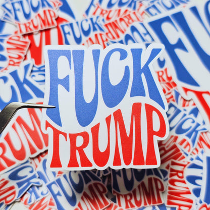 Fuck Trump Sticker | Trump Sucks | FDT |Anti-Trump Vinyl Decal
