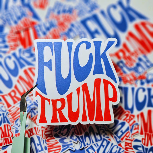 Fuck Trump Sticker | Trump Sucks | FDT |Anti-Trump Vinyl Decal