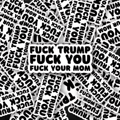 Fuck Trump Sticker | Anti-Trump Decal | FDT |Trump Sucks Vinyl Decal