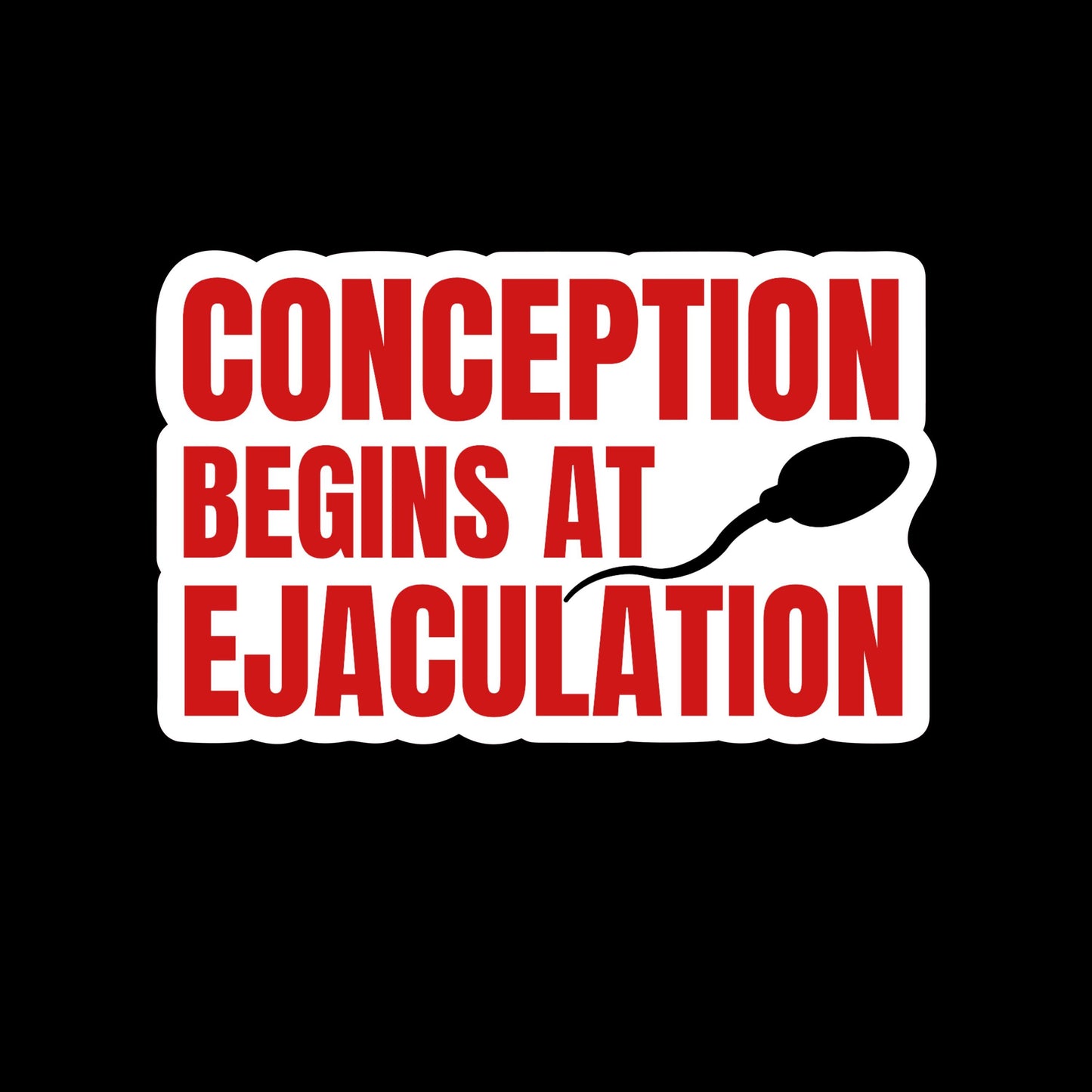 Conception Begins at Ejaculation |Empowering Feminist Sticker | Pro Women's Rights | Anti-Patriarchy | Roe v. Wade | Activism Stickers