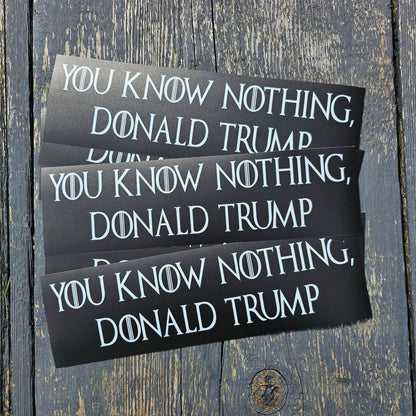 Anti-Trump Bumper Sticker | Pro-Democracy Vinyl Decal | Resist Fascism, Protest Sticker, Political Activism Car Decal | Donald Trump is a