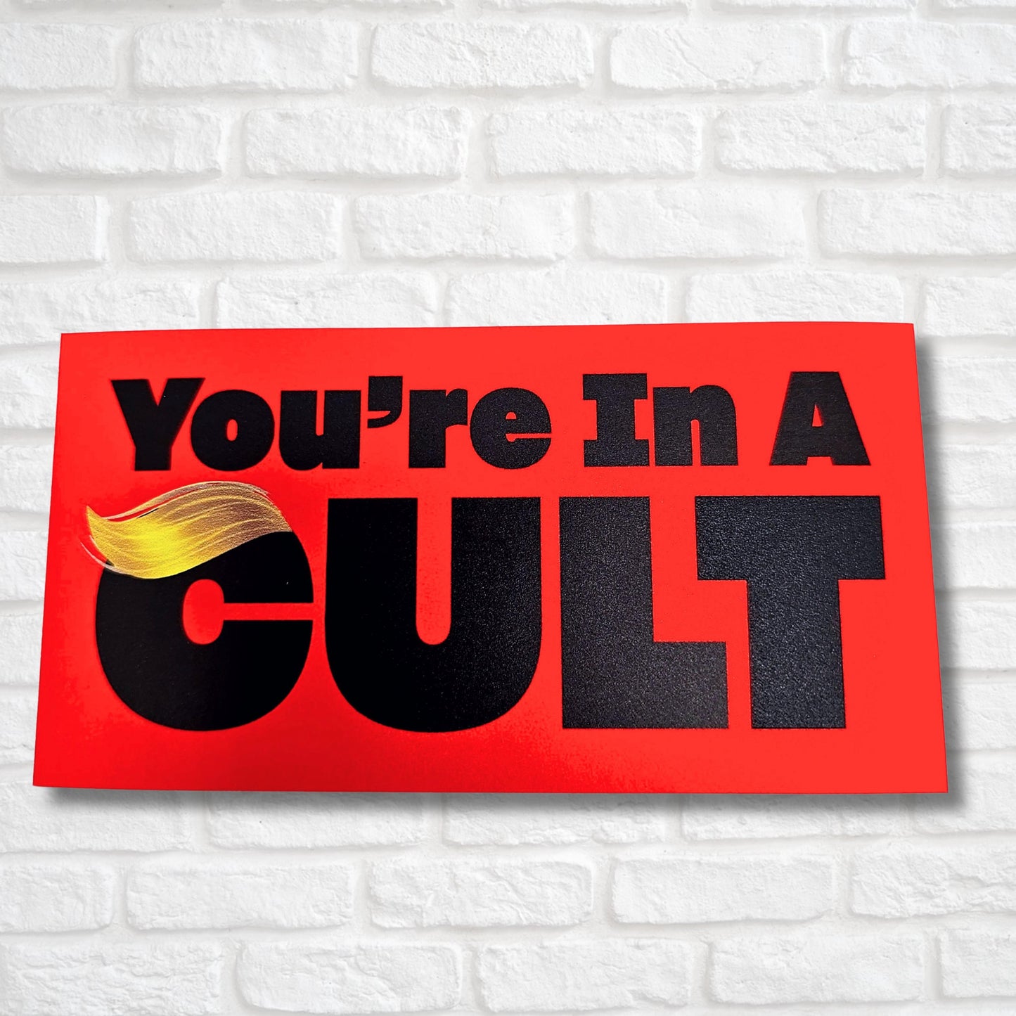 Anti-Trump Stickers | Fuck Trump Sticker | Anti Maga Bumper Sticker | Trump Sucks | FDT | Anti-Trump Sticker | You're in a Cult