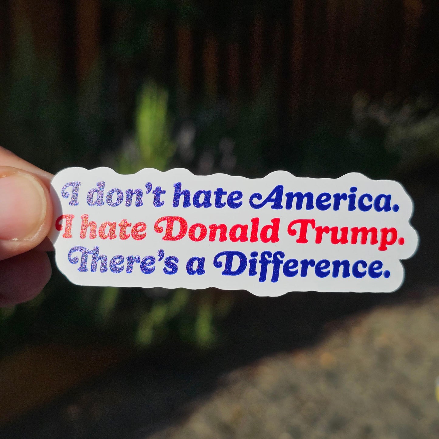 Anti-Trump Sticker | Pro America Decal | Anti MAGA | Pro Democracy | Political Protest Vinyl