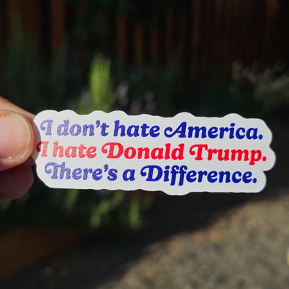 Anti-Trump Sticker | Pro America Decal | Anti MAGA | Pro Democracy | Political Protest Vinyl