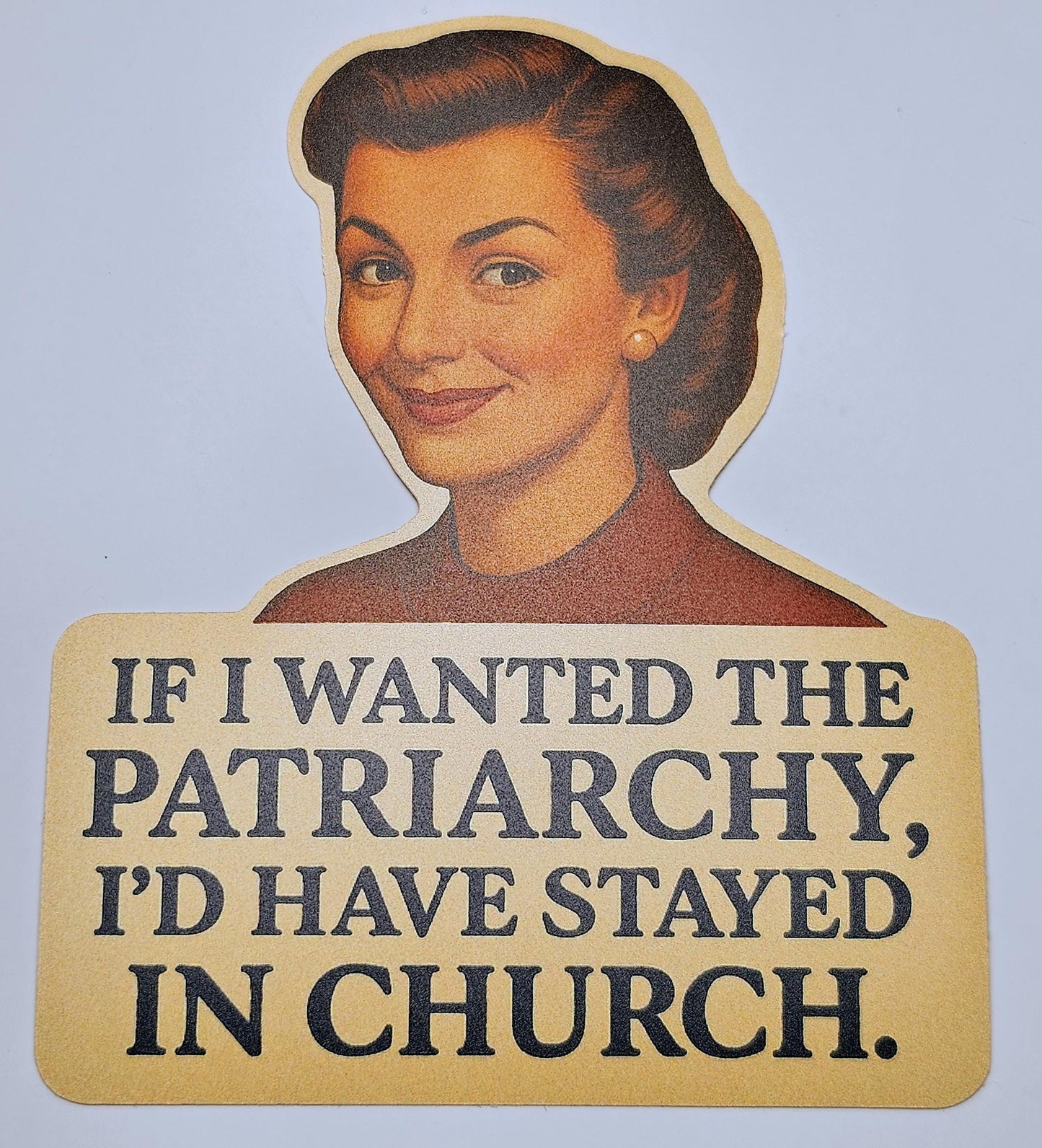 Anti-Patriarchy Sticker – Fuck The Patriarchy – Feminist Vinyl Decal – Retro Sarcasm | Religious Trauma Gift,