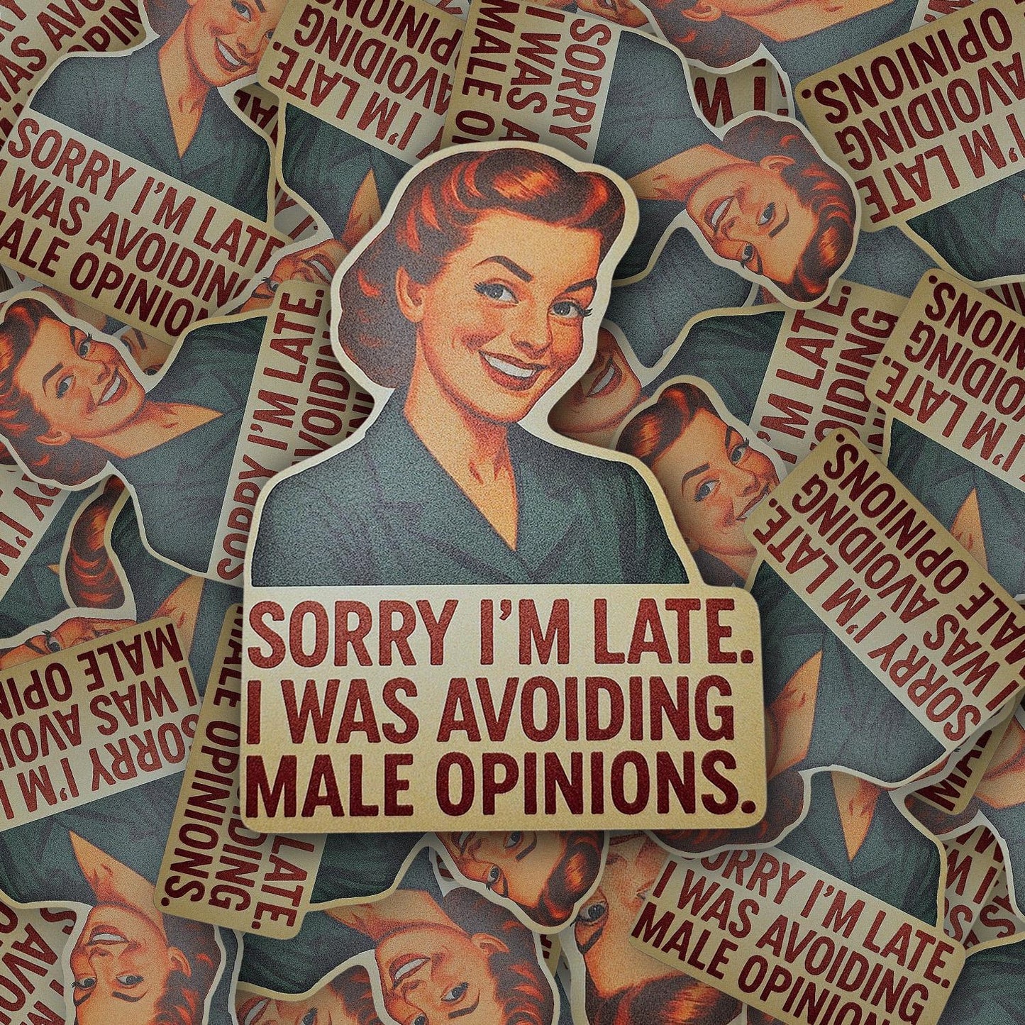 Funny Feminist Sticker | Sarcastic Vinyl Sticker for Laptop | Retro Anti Patriarchy Decal | Bold Women’s Quote Gift