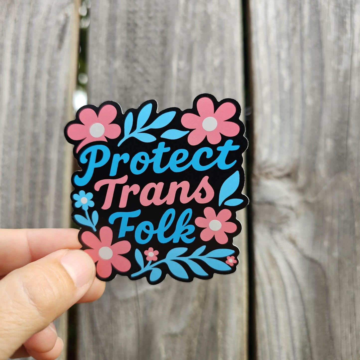 Protect Trans Folks Sticker | Trans Rights | LGBTQ Equality | Waterproof Vinyl Gifts for Pride