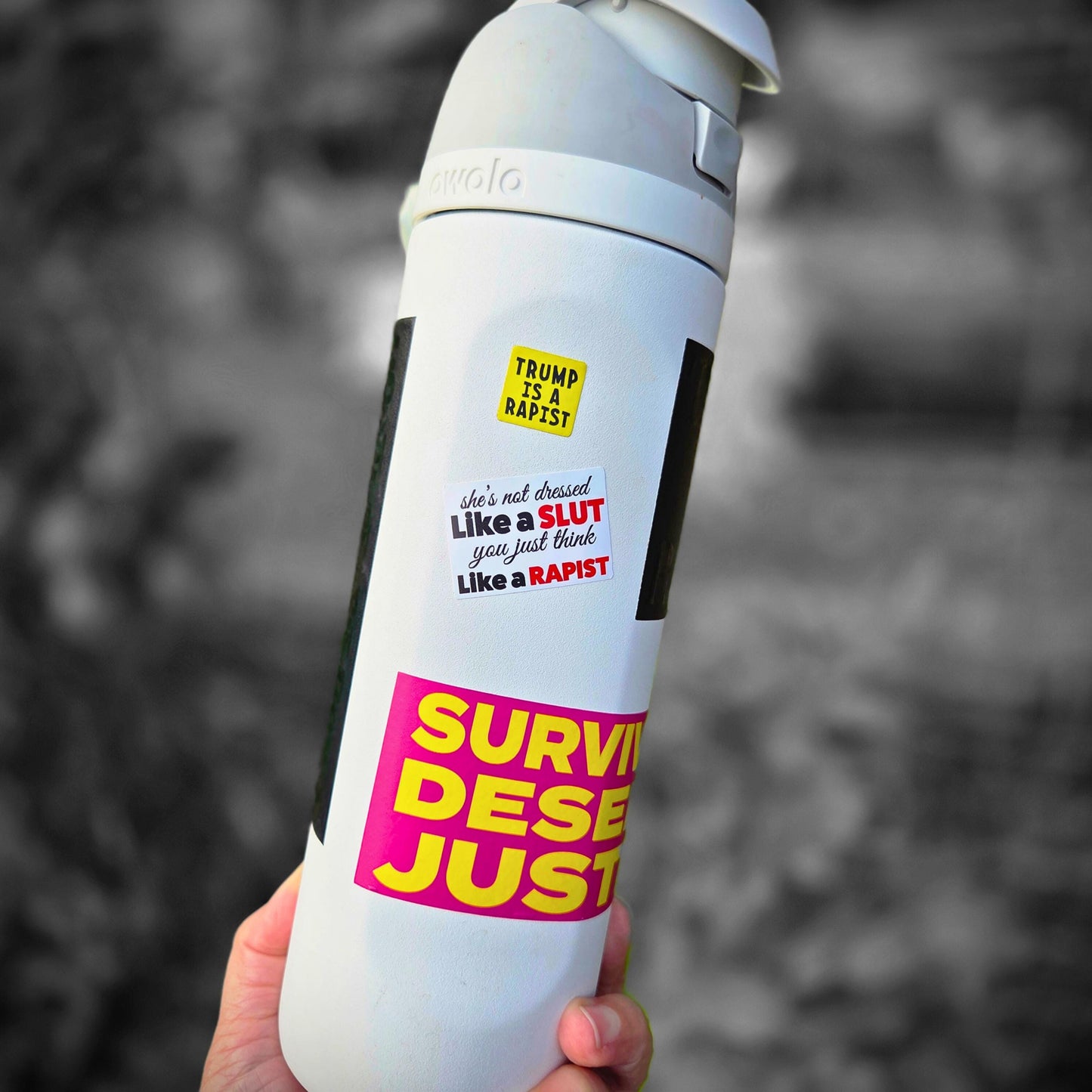 Feminist Sticker | Anti-Patriarchy Vinyl Decal | Anti Victim-Blaming | Survivor Support | Activist Sticker for Women’s Rights