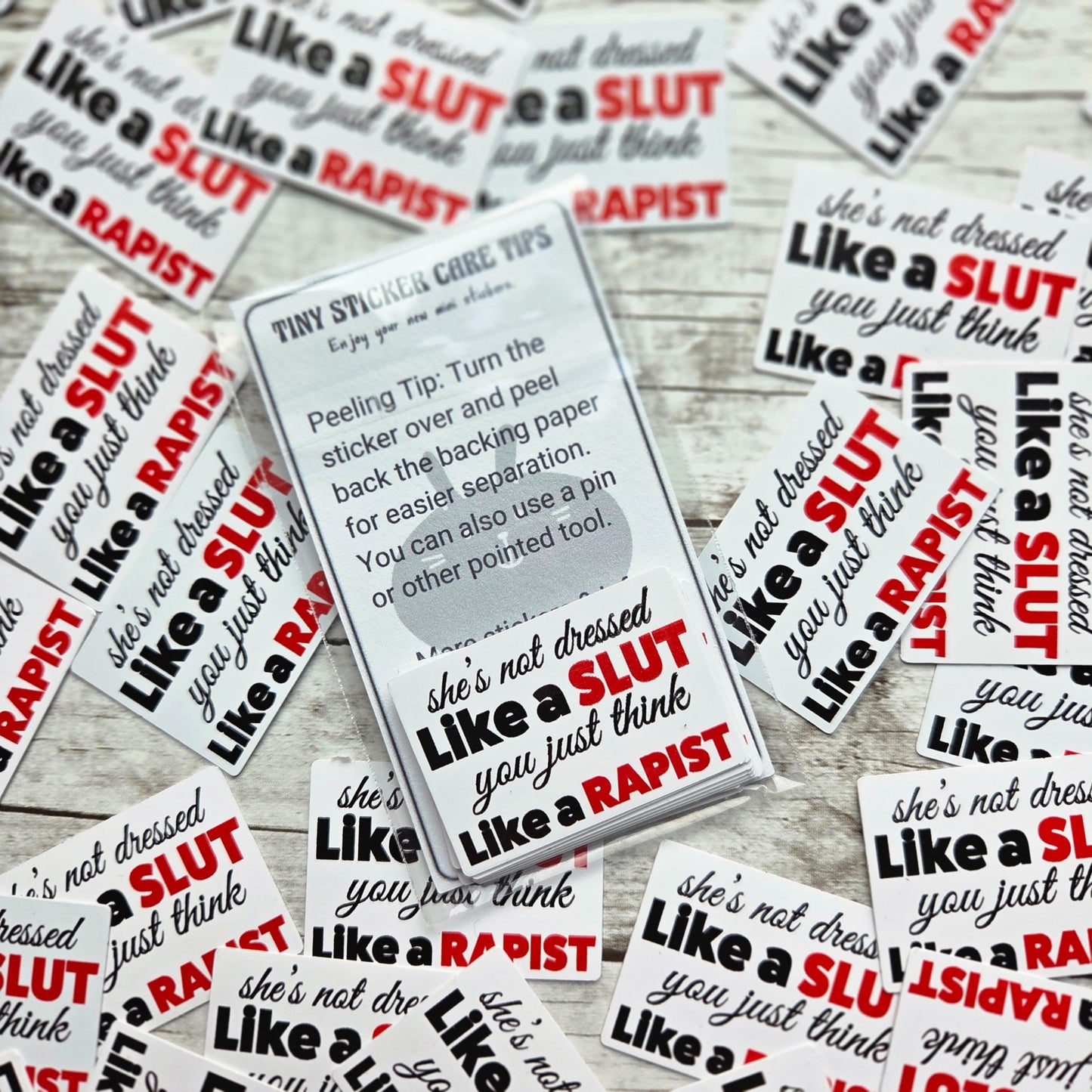 Feminist Sticker | Anti-Patriarchy Vinyl Decal | Anti Victim-Blaming | Survivor Support | Activist Sticker for Women’s Rights