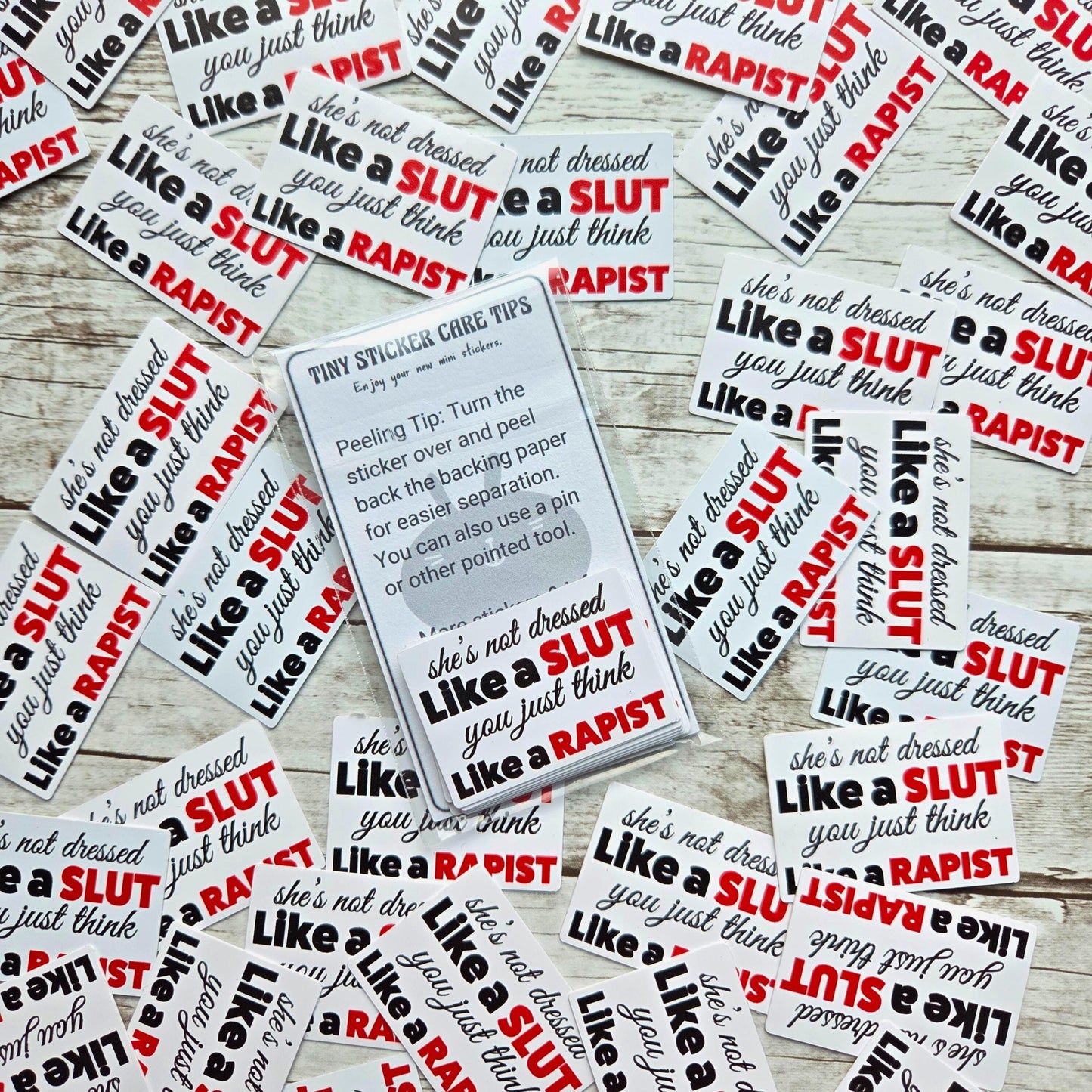 Feminist Sticker | Anti-Patriarchy Vinyl Decal | Anti Victim-Blaming | Survivor Support | Activist Sticker for Women’s Rights