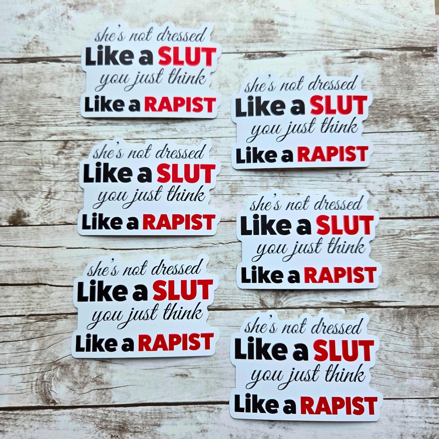 Feminist Sticker | Anti-Patriarchy Vinyl Decal | Anti Victim-Blaming | Survivor Support | Activist Sticker for Women’s Rights