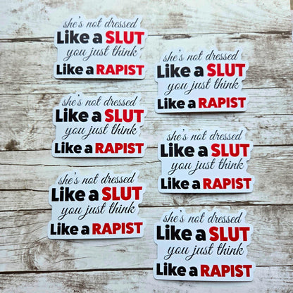 Feminist Sticker | Anti-Patriarchy Vinyl Decal | Anti Victim-Blaming | Survivor Support | Activist Sticker for Women’s Rights