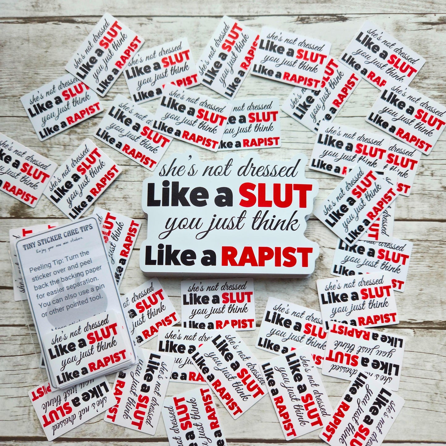 Feminist Sticker | Anti-Patriarchy Vinyl Decal | Anti Victim-Blaming | Survivor Support | Activist Sticker for Women’s Rights